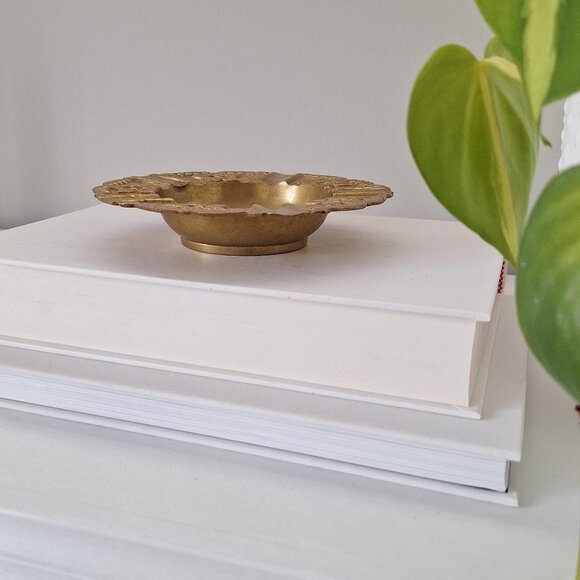 Vintage Brass Ashtray ornate Peacock - Picture 3 of 3